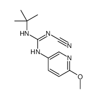 1-tert-Butyl-2-cyano-3-(6-methoxy-3-pyridyl)guanidine Structure