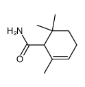 (+/-)-2.2.6-trimethyl-cyclohexene-(5)-carboxylic acid-(1)-amide Structure