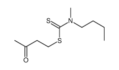 3-oxobutyl N-butyl-N-methylcarbamodithioate Structure