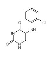 2,4(1H,3H)-Pyrimidinedione,5-[(2-chlorophenyl)amino]dihydro- Structure