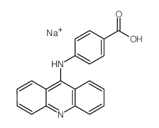 Benzoic acid,4-(9-acridinylamino)-, sodium salt (1:1) Structure