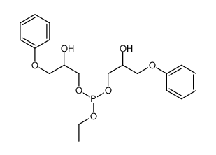 ethyl bis(2-hydroxy-3-phenoxypropyl) phosphite结构式