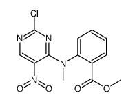 Methyl 2-((2-chloro-5-nitropyrimidin-4-yl)(Methyl)amino)benzoate Structure