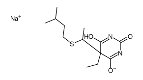 5-Ethyl-5-[1-(isopentylthio)ethyl]-2-sodiooxy-4,6(1H,5H)-pyrimidinedione结构式