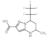 5-METHYL-7-PENTAFLUOROETHYL-4,5,6,7-TETRAHYDRO-PYRAZOLO[1,5-A]PYRIMIDINE-2-CARBOXYLIC ACID Structure