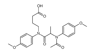 N-(N-Acetyl-2-(p-anisidino)propionyl)-4-(p-anisidino)butyric acid结构式