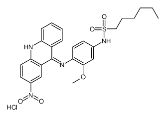 [4-(hexylsulfonylamino)-2-methoxyphenyl]-(2-nitroacridin-9-yl)azanium,chloride Structure