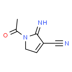 1H-Pyrrole-3-carbonitrile, 1-acetyl-2,5-dihydro-2-imino- (9CI)结构式