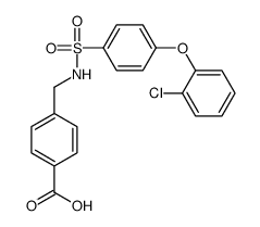 4-[(([4-(2-CHLOROPHENOXY)PHENYL]SULFONYL)AMINO)METHYL]BENZOIC ACID structure