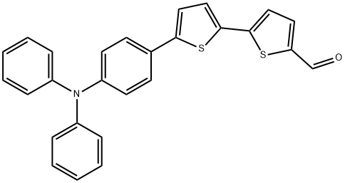 5'-(4-(diphenylamino)phenyl)-[2,2'-bithiophene]-5-carbaldehyde structure