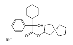 5-azoniaspiro[4.4]nonan-3-yl 2-cyclohexyl-2-hydroxy-2-phenylacetate,bromide Structure