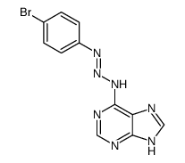 (E)-6-[3-(4-Bromophenyl)-2-triazen-1-yl]purine结构式