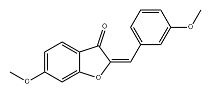 3(2H)-Benzofuranone, 6-methoxy-2-[(3-methoxyphenyl)methylene]-, (E)- (9CI) Structure