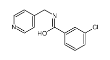 3-chloro-N-(pyridin-4-ylmethyl)benzamide结构式