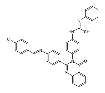 1-[4-[2-[4-[(4-chlorophenyl)methylideneamino]phenyl]-4-oxo-quinazolin- 3-yl]phenyl]-3-phenyl-thiourea picture