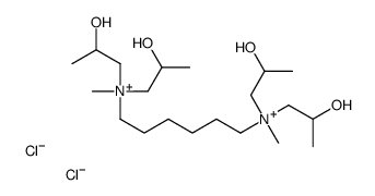 N,N'-hexane-1,6-diylbis[bis(2-hydroxypropyl)methylammonium] dichloride structure