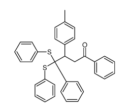 3-(4-methylphenyl)-1,4-diphenyl-4,4-bis(phenylsulfanyl)butan-1-one Structure