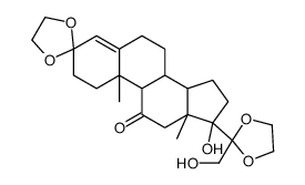 17,21-Dihydroxy-pregn-4-ene-3,11,20-trione 3,20-Diethylene Ketal结构式