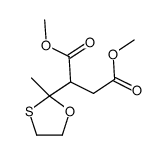 dimethyl 2-(2-methyl-1,3-oxathiolan-2-yl)butanedioate结构式