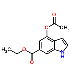 Ethyl 4-acetoxy-1H-indole-6-carboxylate结构式