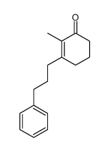 2-methyl-3-(3-phenylpropyl)cyclohex-2-enone结构式