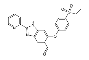 5-carbaldehyde-6-(4-(ethylsulfonyl)phenoxy)-2-pyridin-2-yl-1H-benzimidazole结构式