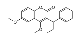 4,6-dimethoxy-3-(1-phenylpropyl)chromen-2-one结构式