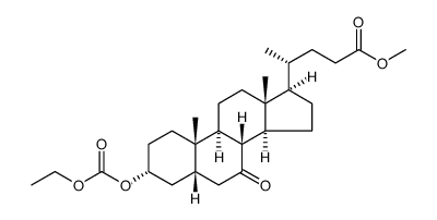 (3α,5β)-3-[(Ethoxycarbonyl)oxy]-7-oxo-cholan-24-oic Acid Methyl Ester结构式