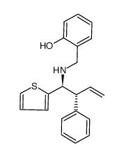 2-(((1S,2R)-2-phenyl-1-(thiophen-2-yl)but-3-enylamino)methyl)phenol结构式