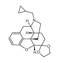 17-cyclopropylmethyl-4,5α-epoxymorphinan-6-spiro-2'-(1',3'-dioxolane)结构式