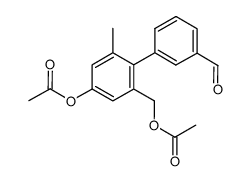 (4-acetoxy-3'-formyl-6-methylbiphenyl-2-yl)methyl acetate Structure