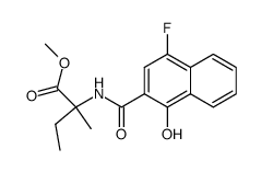 2-[(4-fluoro-1-hydroxy-naphthalene-2-carbonyl)-amino]-2-methyl-butyric acid methyl ester结构式