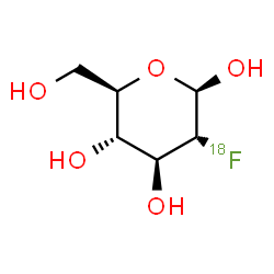 2-[18F]Fluoro-2-deoxy-β-D-glucopyranose structure