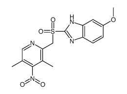 4-Desmethoxy-4-nitro Omeprazole Sulfone structure