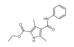 3,5-dimethyl-4-phenylcarbamoyl-pyrrole-2-carboxylic acid ethyl ester Structure