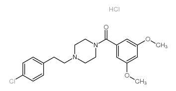 Piperazine, 1-(2-(4-chlorophenyl)ethyl)-4-(3,5-dimethoxybenzoyl)-, mon ohydrochloride结构式