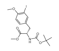 (S)-Methyl 2-((Tert-Butoxycarbonyl)Amino)-3-(3-Iodo-4-Methoxyphenyl)Propanoate Structure