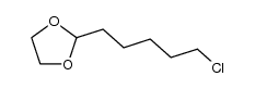 2-(5-chloropentyl)-1,3-dioxolane结构式