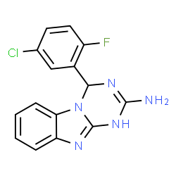 4-(5-Chloro-2-fluorophenyl)-1,4-dihydro-[1,3,5]triazino[1,2-a]benzimidazol-2-amine结构式