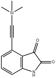 4-[2-(Trimethylsilyl)ethynyl]-1H-indole-2,3-dione Structure