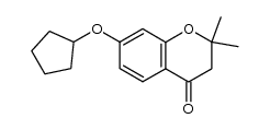 7-(cyclopentyloxy)-2,2-dimethyl-2,3-dihydro-4H-chromen-4-one结构式