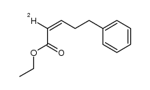 Ethyl (Z)-2-deuterio-5-phenyl-2-pentenoate结构式