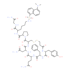 vasopressin, (1-(2-mercapto)propionic acid)-N(6)-5-dimethylaminonaphthalene-1-sulfonyl-8-Lys- Structure