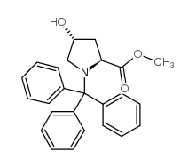 trans-4-hydroxy-n-triphenylmethyl-l-proline methyl ester Structure