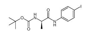 tert-butyl {(2R)-1-[(4-iodophenyl)amino]-1-oxopropan-2-yl}carbamate Structure