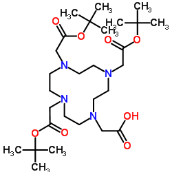 Tri-tert-butyl 1,4,7,10-tetraazacyclododecane-1,4,7,10-tetraacetate Structure