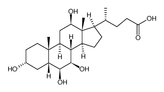 (3a,5b,6b,7b,12b)-3,6,7,12-tetrahydroxy-Cholan-24-oic acid structure