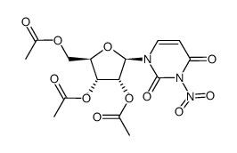 2',3',5'-tri-O-acetyl-3-nitrouridine Structure