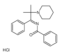 N-(2-methyl-1-phenyl-2-piperidin-1-ylpropylidene)benzamide,hydrochloride Structure