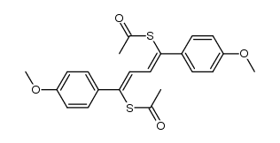 (Z,Z)-1,4-di(acetylthio)-1,4-di(p-methoxyphenyl)-1,3-butadiene Structure